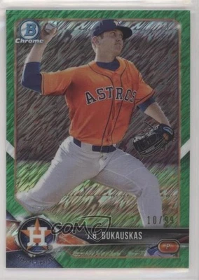 2018 Bowman Chrome Prospects Green Shimmer Refractor /99 JB Bukauskas #BCP125 - Image 1 of 2