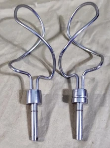 Vtg Chrome Sunbeam Mixmaster 01080 Speed Stand Mixer Dough Blades Beaters 1-7a - Picture 1 of 2