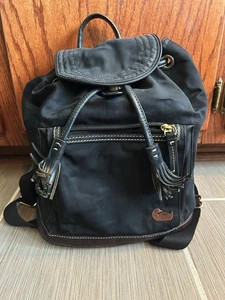 ORIGINAL DOONEY & BOURKE SCHWARZ NYLON/LEDERBESATZ RUCKSACK GELDBÖRSE HANDTASCHE - Bild 1 von 17