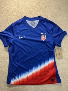 Camiseta de fútbol Nike para mujer azul EE. UU. 2024 USWNT visitante estadio FJ4327-418 grande - Imagen 1 de 10