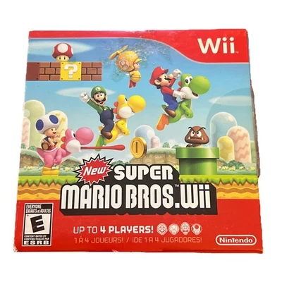 New Super Mario Bros. Wii (Nintendo Wii, 2009) Mario Wii Video Game Sleeve Game - image 1 of 4