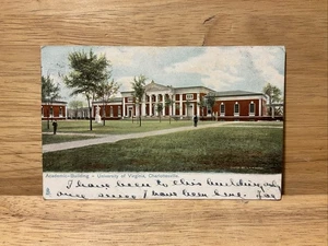 Vintage 1906 Postkarte ungeteilt Rückseite akademisches Gebäude Universität von Virginia - Bild 1 von 2