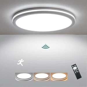 11 Inch Motion Sensor Ceiling Light Indoor, 24w Flush Mount Ceiling Light Fix... - Picture 1 of 7