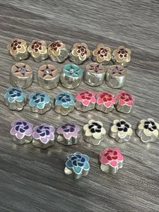 Europäische Großloch Emaille Metall Zwischenring Perlen 25 Stück.   BH24 - Bild 1 von 4