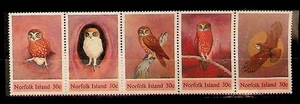 NORFOLK ISL. Sc 343 NH EDICIÓN DE 1984 - AVES - BÚHOS - (WS25) - Imagen 1 de 1