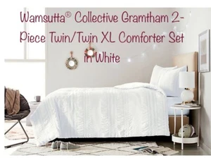 Wamsutta® Collective Gramtham 2-Piece Twin/Twin XL Comforter Set in White - Picture 1 of 2