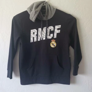 Real Madrid RMCF Hoodie Mens M Sweatshirt Black Soccer International Clubs New - Picture 1 of 5