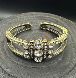 Bracciale Braccialetto Heidi Daus Cristallo Art Déco Cerniera Aperta Filigrana Fantastica - Foto 1 di 9