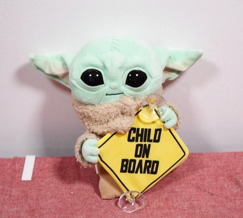 Star Wars The Mandalorian: Baby Yoda, Grogu, The Child On Board Plush Sign Cover