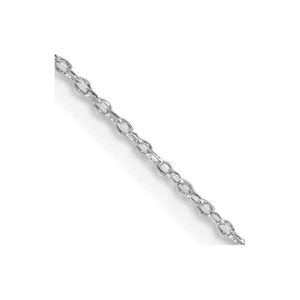 Collar de cadena cable Forzantina de plata de ley chapado en rodio de 1,1 mm - Imagen 1 de 5