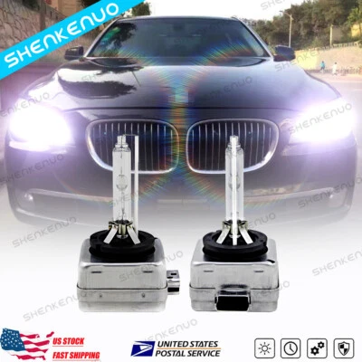 Front Stock HID Headlight Bulbs for BMW 740Li 2011-2015 Low & High Beam 6000K US - Image 1 of 4