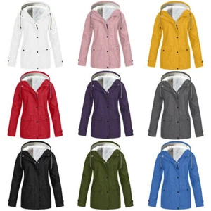 With Faux Parka Size Hood Waterproof Fur Plus New Coat Ladies  Womens    Winter - Picture 1 of 23