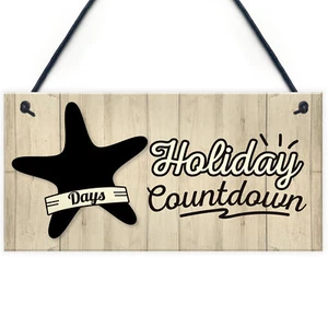 Chalkboard Holiday Countdown Hanging Sign Plaque Friendship Family Doorsign Gift - Picture 1 of 9