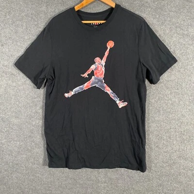 Air Jordan Shirt Mens Large Black Nike Jumpman Playground Basketball Retro 1J - image 1 of 4