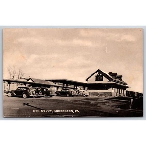 Postkarte RR Depot Souterdon PA Vintage 0452 - Bild 1 von 2