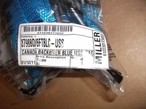 MILLER 8798BD/6FTBL C-USS TIE-BACK FALL PROTECTION LANYARD 2 LEG POLYESTER BLUE - Picture 1 of 3