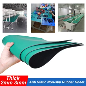 Thick 2mm 3mm Anti Static Non-slip Rubber Table Bench Work Mat Sheet Top - Picture 1 of 10