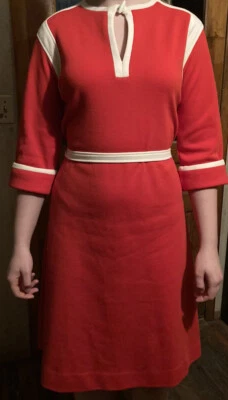 Vestido retro vintage años 60 tejido a tope mod era espacial S/M Foto 1 de 4