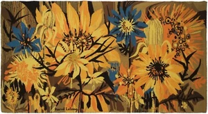 3x7 Vintage French Tapestry Handmade Tapestry Herve Lelong Signed ft - Picture 1 of 9