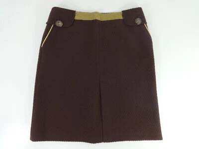 Womens Skirt Size 8 DOLCE & GABBANA Brown Gold Vintage Pencil Designer Fashion - Image 1 of 4