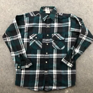 Five Brother Hemd Herren Medium Tall grün kariert Flanell Knopfleiste Arbeitskleidung - Bild 1 von 9