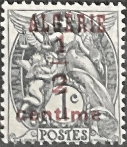 Algeria #YT1 MNH 1924 ½c Surcharge Type Blanc Newspaper Angel [P1] - Picture 1 of 1