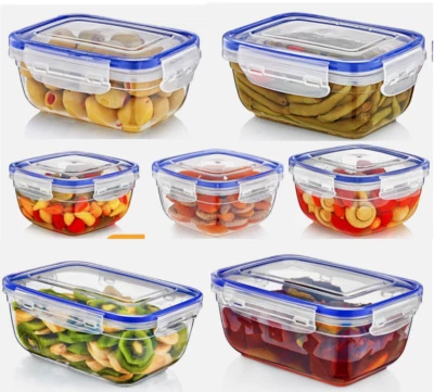 Airtight 4 x  Food Storage Containers- Set- Clip Seal Lock with lids+BPA Free - Image 1 of 2