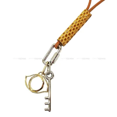 Hermes Curiosite Long Necklace Gold Swift Lizard Curioste Foto 1 de 3
