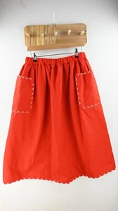 Comme des Garcons GIRL contrast stitch skirt in red size M/10 - Picture 1 of 9