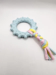 Blaues robustes TPR-Seil runder Ring Zähne Reinigung Training Welpenspielzeug für kleine Hunde - Bild 1 von 1