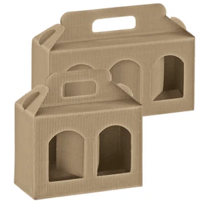 SCATOLE CESTO CONFEZIONI porta vasetti canneté Finestre 3 25 x 8 x 12 cm - Picture 1 of 1