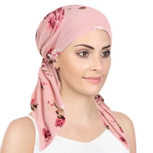 Frauen Muslim Hijab Krebs Chemo Mütze Turban Kappe Abdeckung Haarausfall Kopftuch Halstuch ~ - Bild 1 von 17
