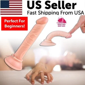 Anal Mini Beginner Dildo Soft Jelly Plug Dildo Sex Small Suction Cup Penis-Women - Picture 1 of 12