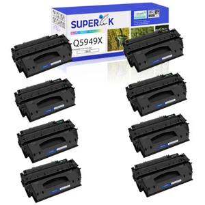 8PK Black Q5949X 49X Toner Cartridge Fit for HP LaserJet 1320 1320n 1320nw 1320t - Afbeelding 1 van 24