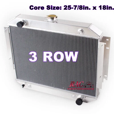 3 Row Aluminum Radiator for 1971-1978 1977 Dodge D / B 150 200 300 5.2L 5.9L - Изображение 1 из 4