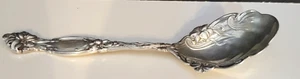 Antique Simpson, Hall, Miller & Co. Sterling Silver Lily Pattern Spoon 6" EUC  - Picture 1 of 8