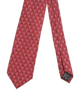 Corbata de seda tejida geométrica geométrica tejida geométrica rojo manzana azul satinado manzana Ermenegildo Zegna - Imagen 1 de 6