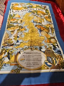 Vintage Geschirrtuch Seashore Life 100% Baumwolle ❤ Vista - Bild 1 von 6