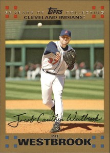 2007 Topps Gold Cleveland Indians Baseball Card #72 Jake Westbrook/2007