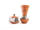 Carstens Keramos Lidded Bowl and Vase Set - West German Pottery by Carstens