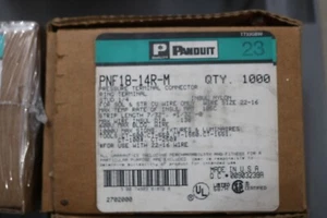 Panduit PNF18-14R-M (22-16 AWG) Nylon Ring Terminal 1/4 Stud (1000 pieces) - Picture 1 of 1