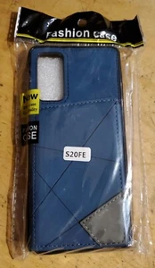 Magnetic Blue Grey Sueded Wallet Case For Samsung Galaxy S20FE Cover - Photo 1 sur 3
