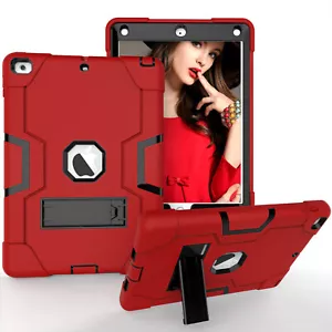 Für Apple iPad 9,7" 2018/2017 stoßfeste robuste Gummiabdeckung Hülle Ständer - Bild 1 von 96