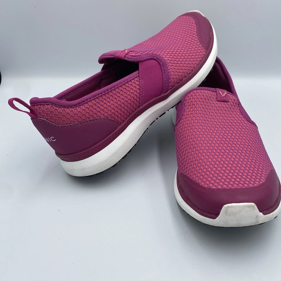 Zapatos cómodos de malla sin cordones rosa Vionic Julianna para mujer talla 8 agarre violeta Foto 1 de 4