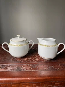 Vintage Haviland Limoges Meurice Pattern White Floral Cream Pitcher and Sugar - Picture 1 of 16