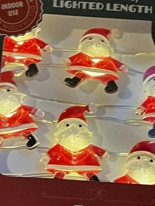 Best Christmas Decorations Indoor Lights 8FT 25 LED Santa Claus Fairy String - Picture 1 of 6