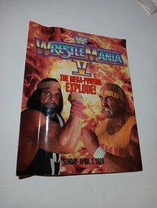 WWF WWE Magazine Wrestlemania V Program 1989 Trump Plaza (vintage, raro, HTF) - Foto 1 di 5