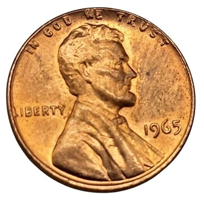 1965 Lincoln Cent DDO-001 Doubled Die Obverse UNC LIBERTY Motto & Date Variety - Image 1 of 4