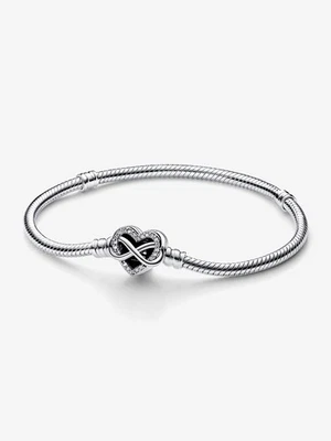 PANDORA Armband 925 Sterlingsilber mit funkelndem Herzverschluss 592645C01 - Bild 1 von 4