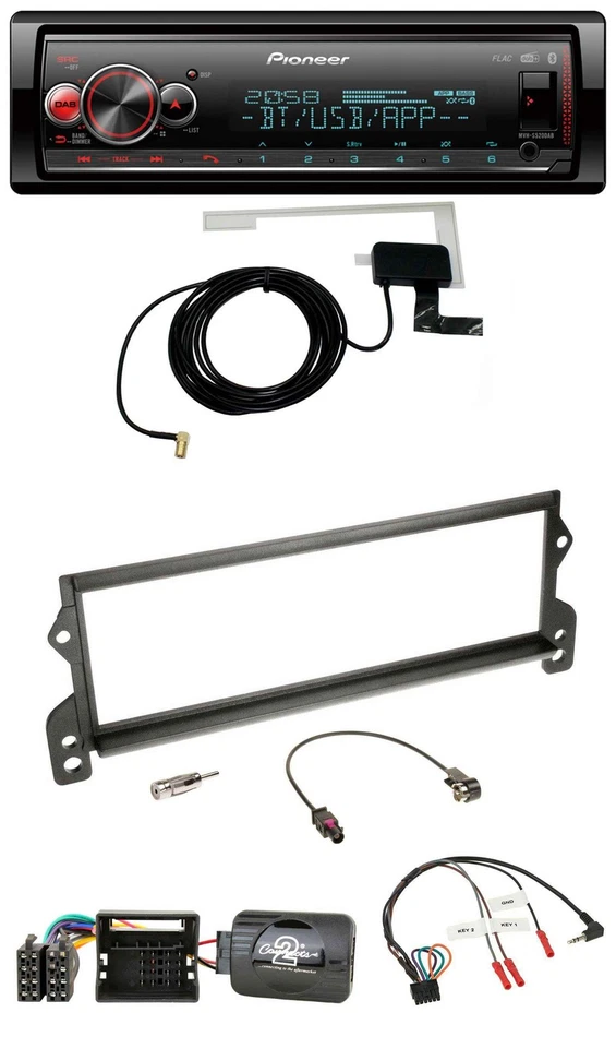 Pioneer Bluetooth DAB USB Lenkrad Autoradio für Mini (2001-2006 MOST) - Bild 1 von 4